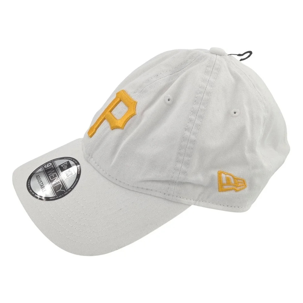 New Era Pittsburgh Pirates Hat White 9TWENTY Adjustable MLB White Cap OSFM NEW